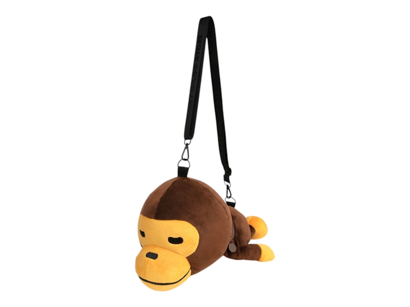 BAPE Baby Milo Plush Crossbody Bag Brown