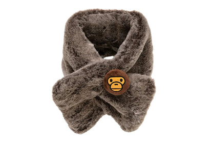 BAPE Baby Milo Plush Doll Faux Fur Scarf Brown