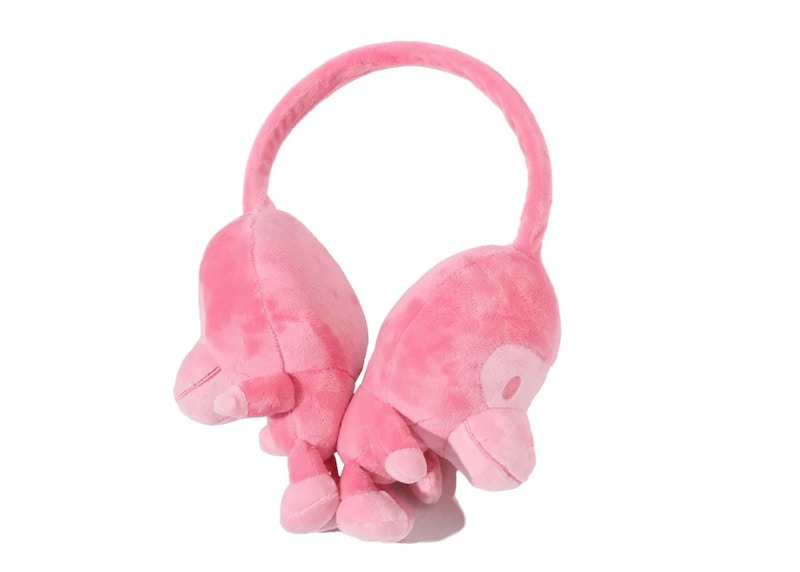 BAPE Baby Milo Plush Ear Muffs Pink