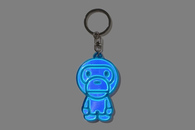 BAPE Baby Milo Reflective Keychain Navy