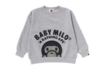BAPE Baby Milo Relaxed Fit Crewneck Sweatshirt Grey
