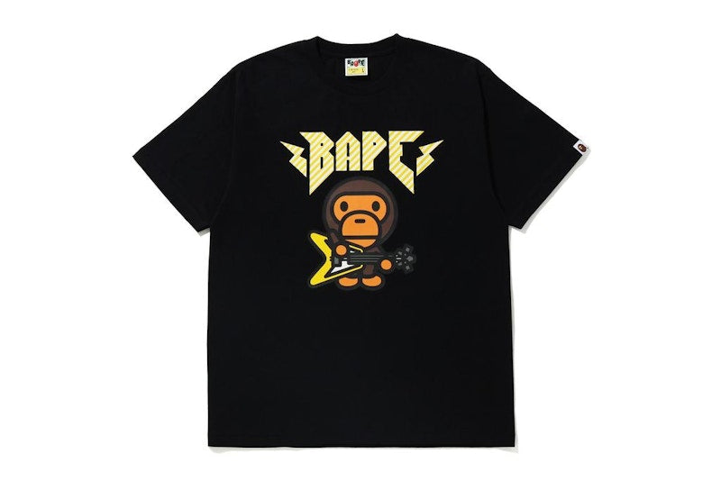BAPE Baby Milo Rock Guitar Tee Black