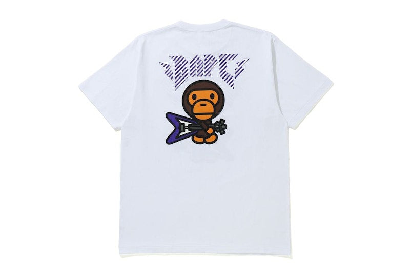 BAPE Baby Milo Rock Guitar Tee White