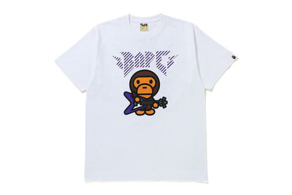 BAPE Baby Milo Rock Guitar Tee White