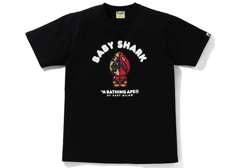 BAPE Baby Milo Shark College Tee Black/Red