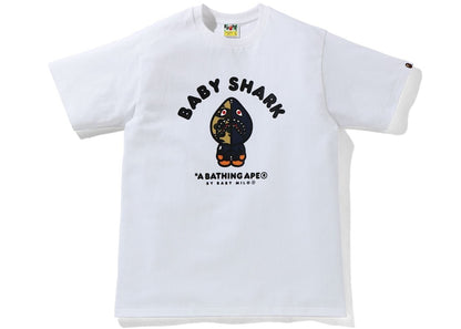 BAPE Baby Milo Shark College Tee White/Navy