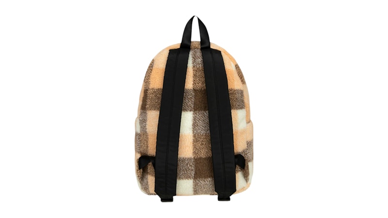 BAPE Baby Milo Sherpa Fur Medium Backpack Cracker Khaki