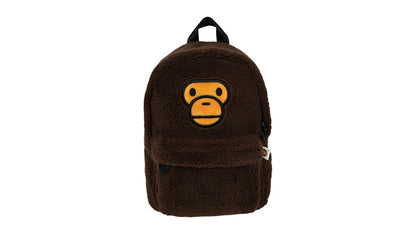 BAPE Baby Milo Sherpa Fur Mini Backpack Brown