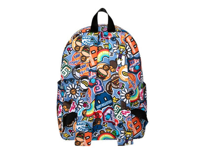 BAPE Baby Milo Sticker Print Medium Backpack Acid Blue