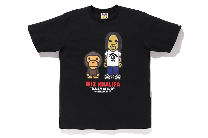 BAPE Baby Milo x Wiz Khalifa Tee Black