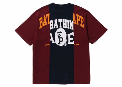 BAPE Badges Color Blocking Tee Navy
