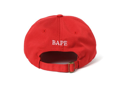 BAPE Bape Ape Head Embroidery Panel Cap Red