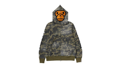 BAPE Bape/Joshua Vides Milo Face Full Zip Hoodie Green