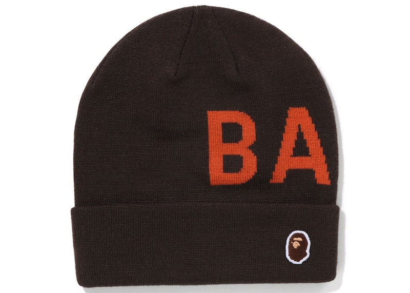 BAPE Knit Beanie Brown