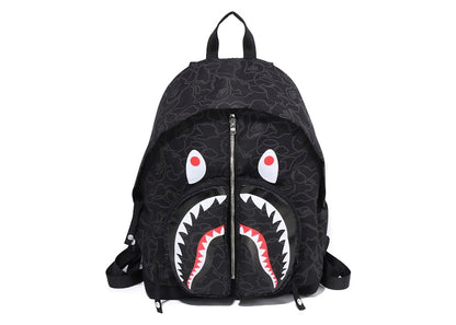 BAPE Neon Camo Shark Day Pack Backpack Black
