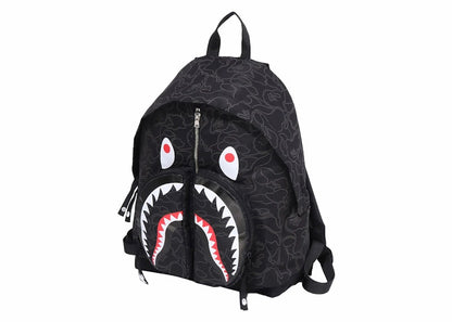 BAPE Neon Camo Shark Day Pack Backpack Black