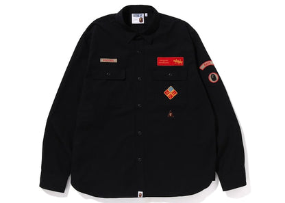 BAPE Bape Relaxed Fit Boyscout Shirt Black