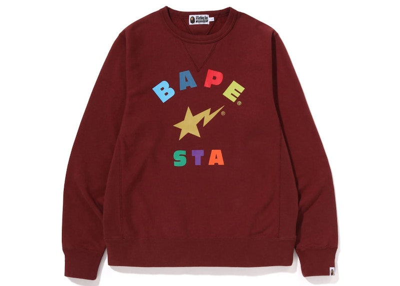 BAPE Bape Sta Crewneck Sweatshirt (FW22) Burgundy