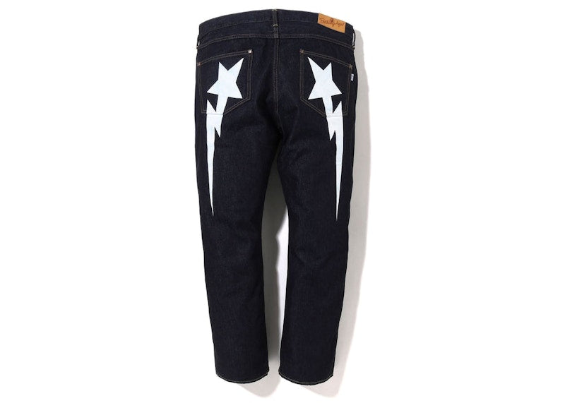 BAPE Bape Sta Relaxed Fit Denim Pants Indigo