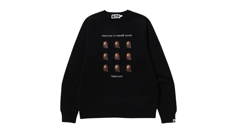 BAPE Bape.Com Crewneck Sweatshirt Black