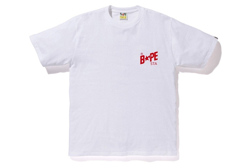 BAPE Bapesta Color Tee White/Red