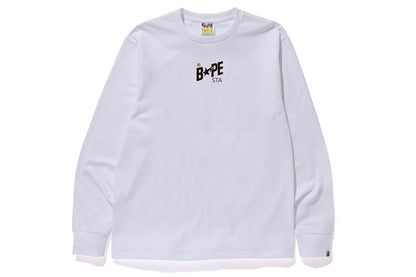BAPE Bapesta Illustration L/S Tee White