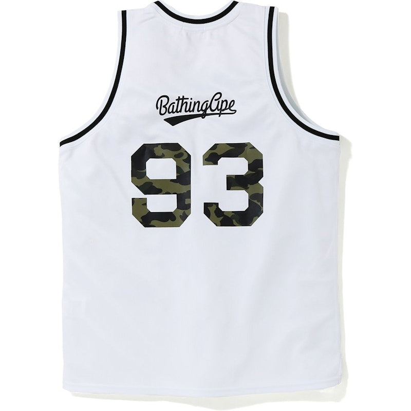 BAPE Basketball Tank Top White