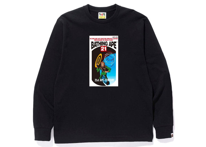 BAPE Bathing Ape 21st Century L/S Tee Black
