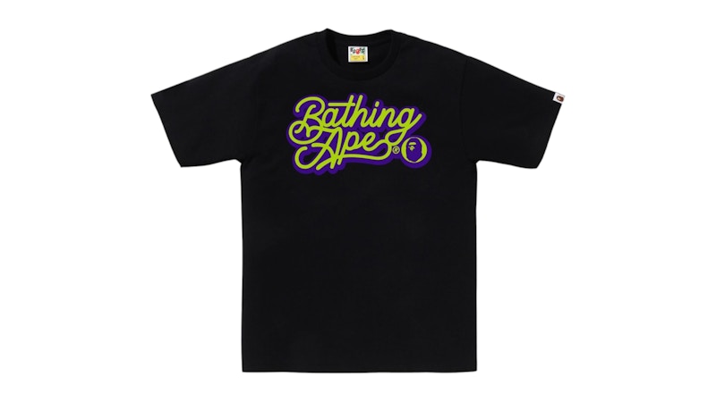 BAPE Bathing Ape Script Logo Tee Black/Green