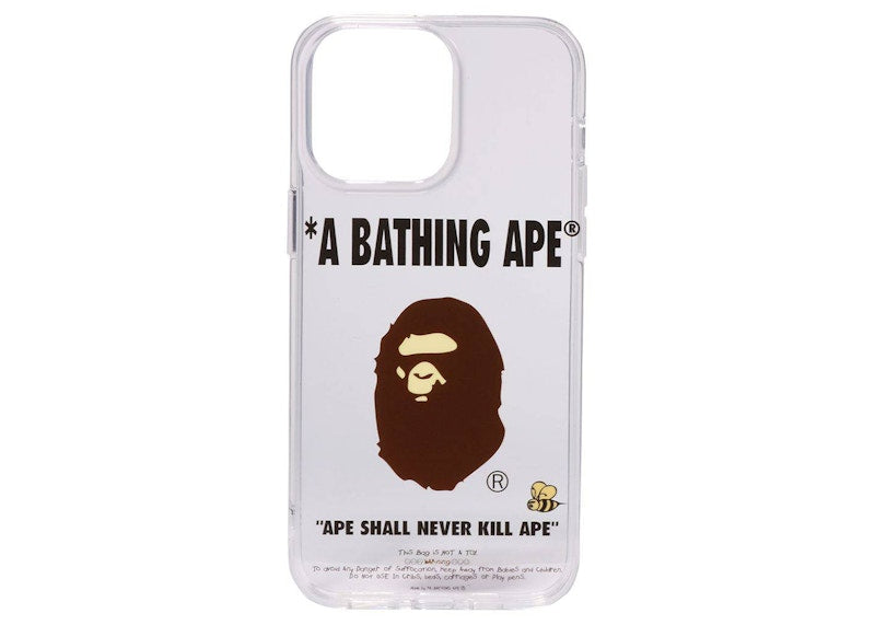 BAPE Bathing Ape iPhone 14 Pro Max Case Clear