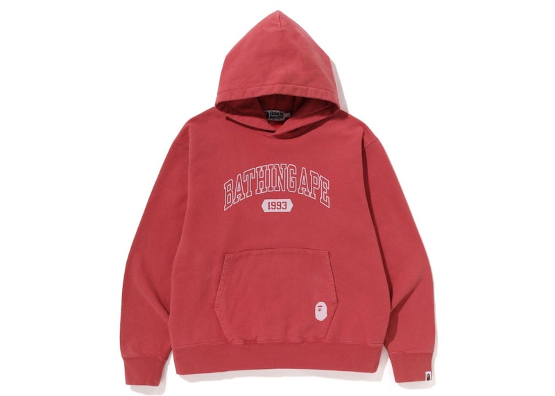 BAPE Batihng Ape Relaxed Fit Pullover Hoodie Red