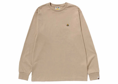 BAPE Bee One Point L/S Tee Beige