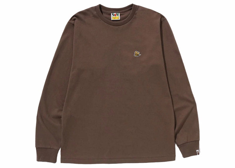 BAPE Bee One Point L/S Tee Brown