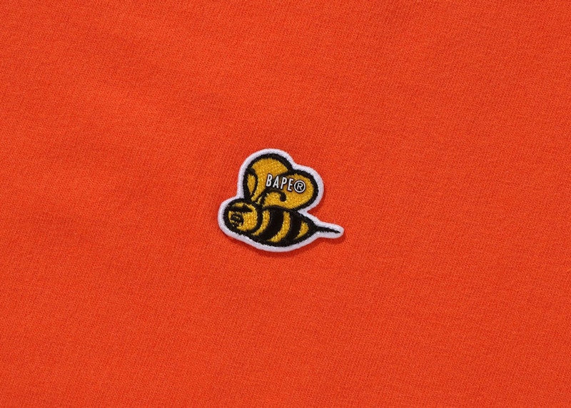 BAPE Bee One Point L/S Tee Orange