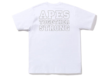 BAPE Bicolor College ATS Tee White