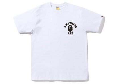 BAPE Bicolor College ATS Tee White