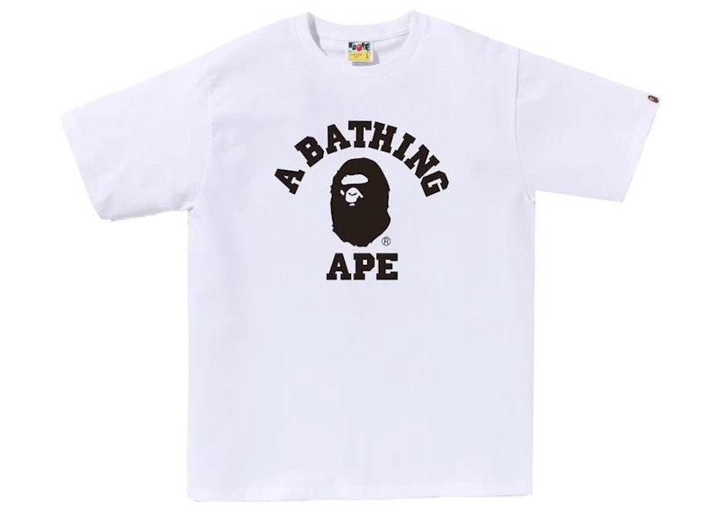 BAPE Bicolor College Tee White