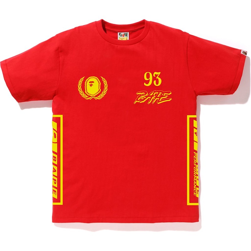 BAPE Bicolor Motor Sport Tee Red