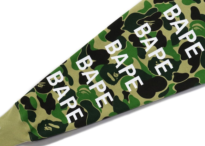 BAPE Big ABC Camo Relaxed Fit Full Zip Hoodie Green