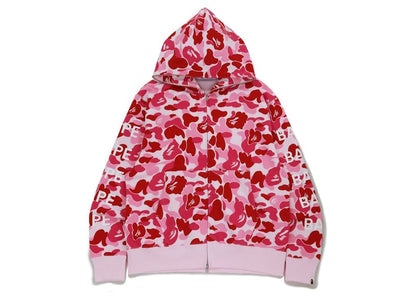 BAPE Big ABC Camo Relaxed Fit Full Zip Hoodie Pink