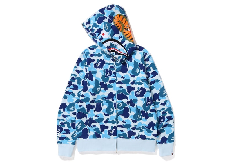 BAPE Big ABC Camo Shark Full Zip Hoodie Blue