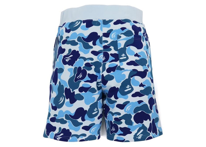 BAPE Big ABC Camo Shark Sweat Shorts Blue