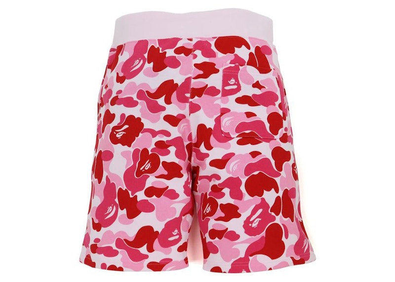 BAPE Big ABC Camo Shark Sweat Shorts Pink