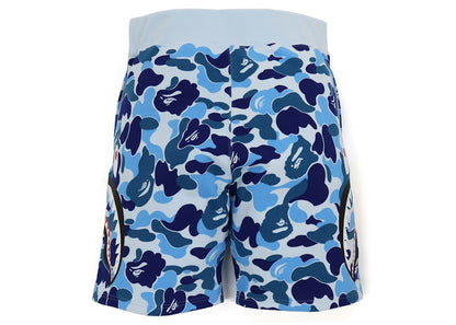BAPE Big ABC Camo Side Shark Sweat Shorts Blue