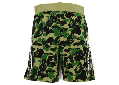 BAPE Big ABC Camo Side Shark Sweat Shorts Green