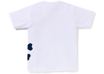 BAPE Big Ape Crossbone Pigment Print Tee White Navy