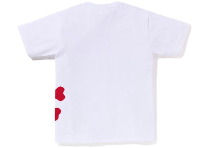 BAPE Big Ape Crossbone Pigment Print Tee White Pink
