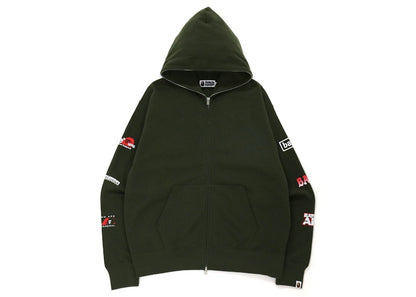 BAPE Big Ape Head Digital Mosaic Relaxed Fit Full Zip Hoodie Olivedrab