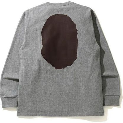 BAPE Big Ape Head L/S Tee Gray