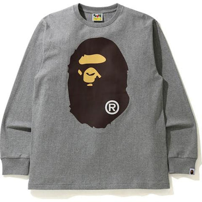BAPE Big Ape Head L/S Tee Gray